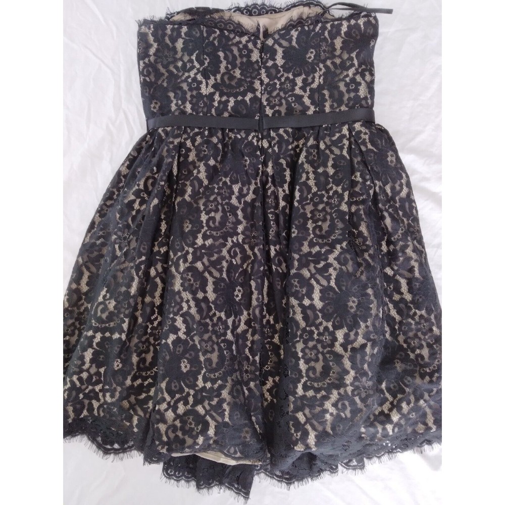Robert Rodriguez Neiman Marcus Black Lace Overlay Strapless Dress Womens Size 10 - Picture 13 of 15